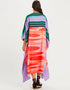 Red Latest Soft Silk Crepe Kaftan Closure View