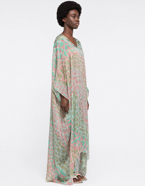 Multi Georgette Kaftan Closure View