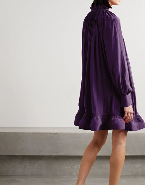 Purple Roman Crush Gown Back View