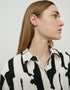 White And Black Heavy Designer Digital Printed Oversize Shirt And Pant Back View
