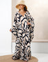 White And Black Heavy Designer Heavy Maxi Dress Closure View