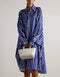 Blue Heavy Organza Silk Maxi Dress