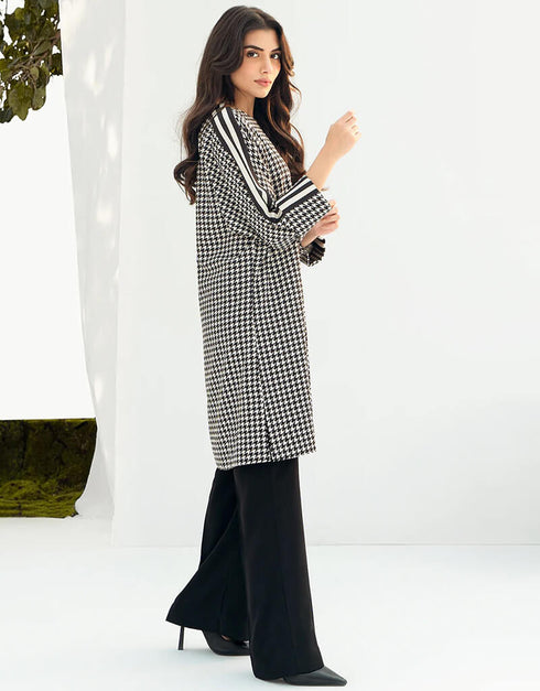 Foggy Grey Kurti + Pant Back View