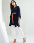 Blue Charcoal Top + Pant Back View