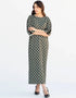 Lunar Green Latest Printed Maxi Dress Back View