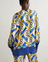 Designer Readymade Co-Ord Sets With Belt And Pockets Pale Silver Soft Satin Silk Pant Suit Close-up View