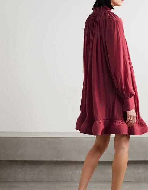 Maroon Roman Crush Gown Back View