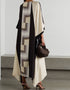 Black And Cream Latest Soft Silk Crepe Kaftan Back View