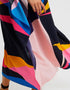 Multi Latest Soft Silk Crepe Kaftan Back View