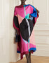Multi Latest Soft Silk Crepe Kaftan Closure View