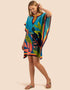 Sky Blue Silk Crepe Kaftan Closure View