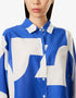 Trendy Designer Party Wear Beautiful Co-Ord Sets Blue Korean Bsy Dress Close-up View
