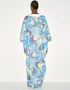 Sky Blue Cotton Blend Gown