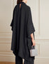 Designer Party Wear Readymade One Piece Black Korean Nida Pant Suit Side View