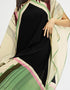 Black And Beige Latest Soft Silk Crepe Kaftan Salwar Kameez