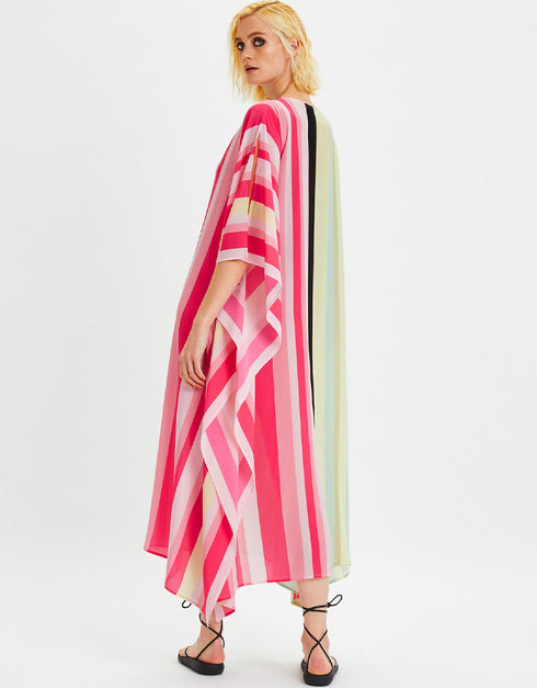 Multi Silk Crepe Kaftan