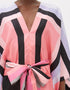 Pink Silk Crepe Kaftan Closure View