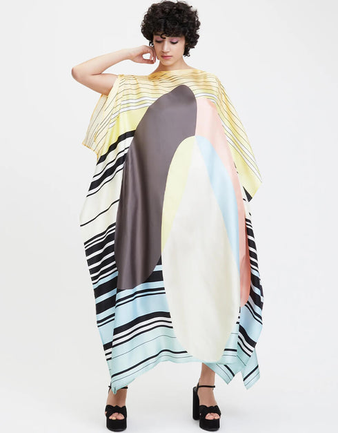 Multi Soft Satin Silk Kaftan African Kaftans