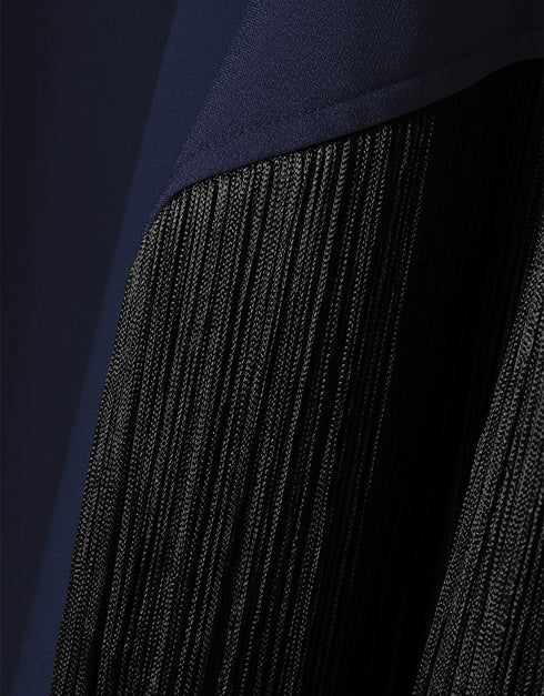 Navy Blue Heavy Designer Heavy Maxi Dress maxikaftan
