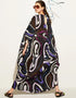 Black Lewish Cotton Kaftan Closure View