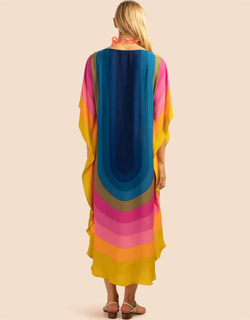 Multi French Moss Kaftan Closure View