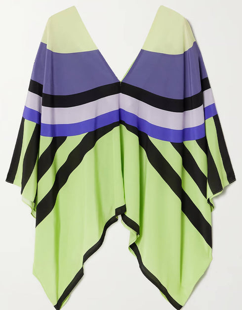 Light Green Silk Crepe Kaftan Buy multi color kaftan