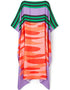 Red Latest Soft Silk Crepe Kaftan casual kaftan