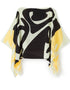 Black Fancy Soft Silk Crepe Kaftan Co-Ord Set Closure View