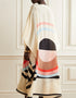 Beige Latest Soft Silk Crepe Kaftan Back View