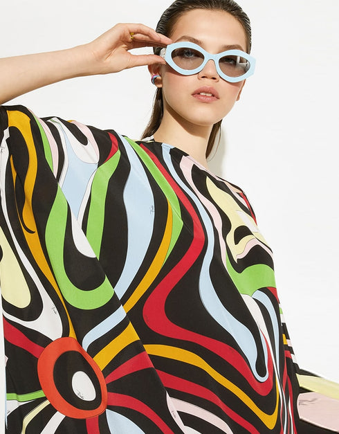 Multi Silk Crepe Kaftan pretty Kaftan
