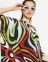 Multi Silk Crepe Kaftan pretty Kaftan