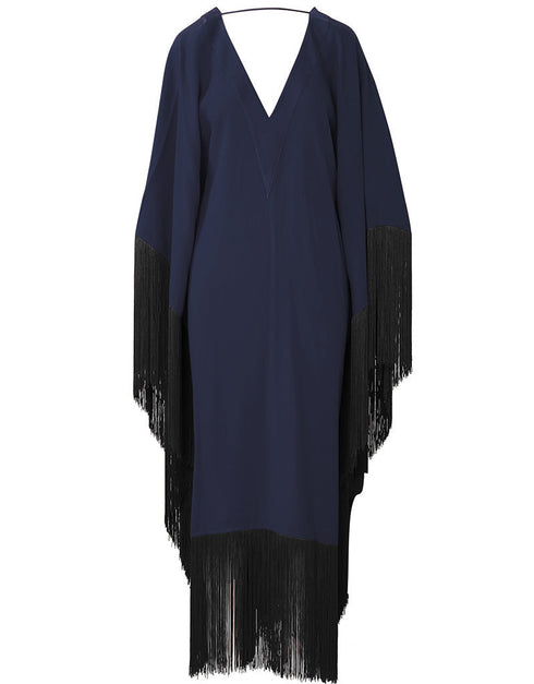Navy Blue Heavy Designer Heavy Maxi Dress designer kaftan