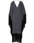 Grey Heavy Designer Heavy Maxi Dress Back View