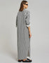 Designer Party Wear Maxi Dress Black Rayon Blend Maxi Dress Side View