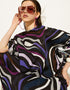 Black Lewish Cotton Kaftan Back View