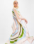 Beige Silk Crepe Kaftan