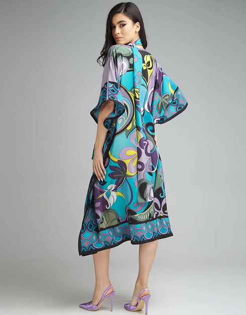 hippie blue diamond crepe trendy designer party wear maxi dress dress digital printed work jsdc-5916 Side View