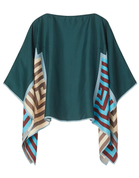 Teal Fancy Soft Satin Silk Kaftan Co-Ord Set Luxury Silk Kaftan