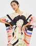 Beige Soft Satin Silk Kaftan Back View