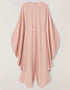 oyster pink korean bsy trendy designer party wear jumpsuit + belt dress digital printed work jsdc-7028 Side View