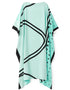 Light Mint Green & Black French Moss Kaftan