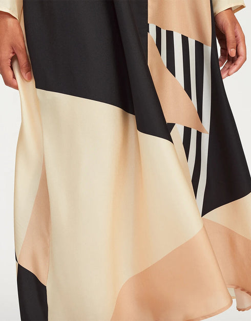 Black French Crepe Kaftan Buy Luxury Silk Kaftan Online