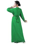 Dubai Green Georgette Pearl Embroidery Kaftan