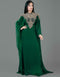 Trandy Green Georgette Hand Zari Embroidery Farasha