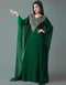 Women Green Georgette Hand Zari Embroidery Farasha