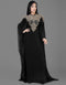 Chic Black Georgette Hand Zari Embroidery Farasha