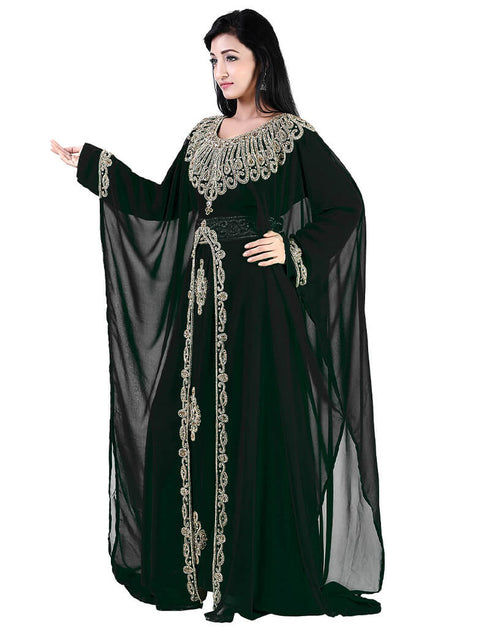 Trending Black Colored Georgette Heavy Farasha