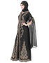 Dubai Black Georgette Pearl Embroidery Kaftan