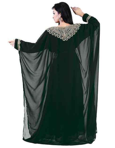 Trending Black Colored Georgette Heavy Farasha
