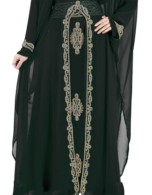 Trending Black Colored Georgette Heavy Farasha